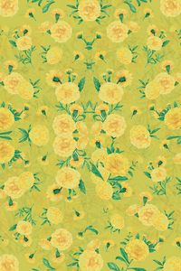 Preview wallpaper flowers, patterns, yellow, texture