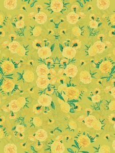 Preview wallpaper flowers, patterns, yellow, texture