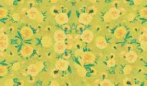 Preview wallpaper flowers, patterns, yellow, texture