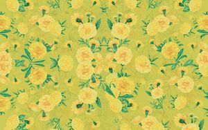 Preview wallpaper flowers, patterns, yellow, texture