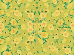 Preview wallpaper flowers, patterns, yellow, texture