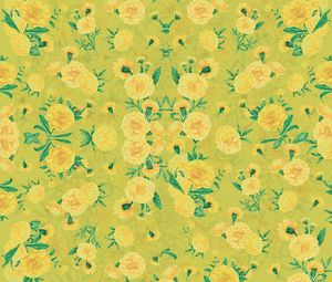 Preview wallpaper flowers, patterns, yellow, texture