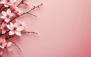 Preview wallpaper flowers, petals, branches, pink