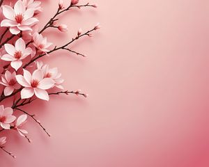 Preview wallpaper flowers, petals, branches, pink