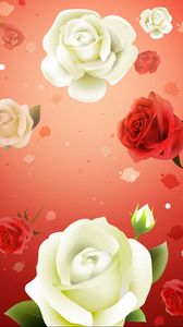 Preview wallpaper flowers, roses, background, texture