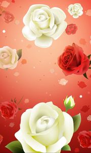 Preview wallpaper flowers, roses, background, texture