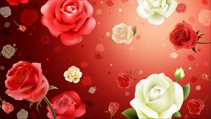 Preview wallpaper flowers, roses, background, texture