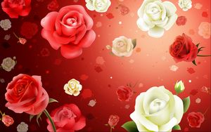 Preview wallpaper flowers, roses, background, texture