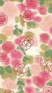 Preview wallpaper flowers, roses, drawing, light