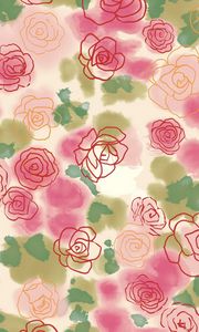 Preview wallpaper flowers, roses, drawing, light