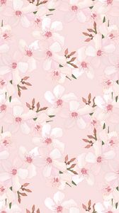 Preview wallpaper flowers, sakura, pattern, cherry, pink, tender, spring