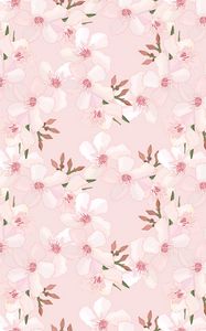 Preview wallpaper flowers, sakura, pattern, cherry, pink, tender, spring