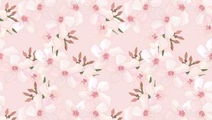 Preview wallpaper flowers, sakura, pattern, cherry, pink, tender, spring