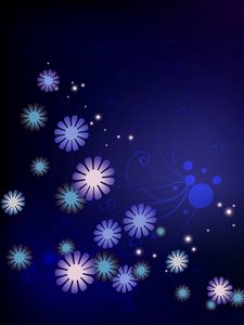 Preview wallpaper flowers, stars, dots, circles, light, color, background