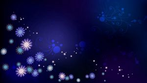 Preview wallpaper flowers, stars, dots, circles, light, color, background