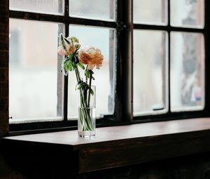 Preview wallpaper flowers, vase, window, bouquet