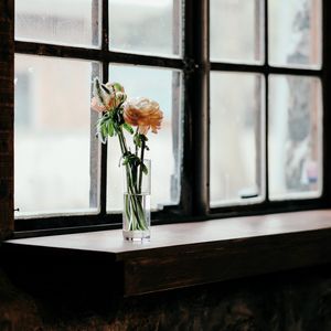 Preview wallpaper flowers, vase, window, bouquet