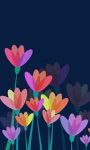 Preview wallpaper flowers, vector, colorful
