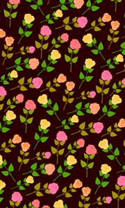 Preview wallpaper flowers, vector, roses