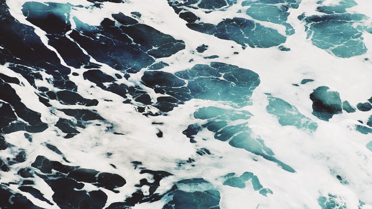 Wallpaper foam, waves, water, surface, ocean