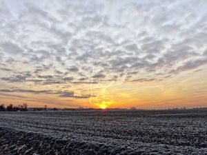 Preview wallpaper fog, field, sky, frost, hdr