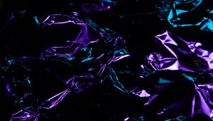 Preview wallpaper foil, glare, folds, abstraction, purple