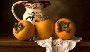 Preview wallpaper food, fruit, persimmon, tasty, pitcher