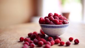 Preview wallpaper food, raspberry, berry, plate