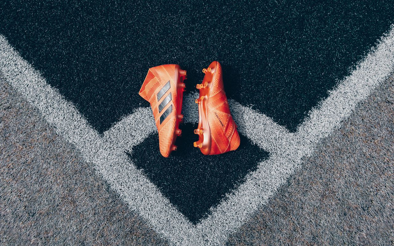 1280x800 Wallpaper football boots, lawn, shoes