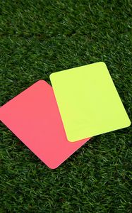 Preview wallpaper football, cards, lawn, referee, sports