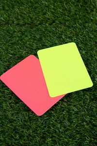 Preview wallpaper football, cards, lawn, referee, sports