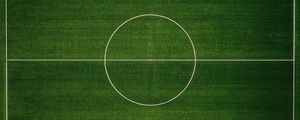 Preview wallpaper football field, aerial view, football, court, markup, green