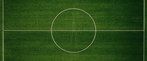 Preview wallpaper football field, aerial view, football, court, markup, green
