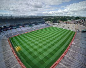 Preview wallpaper football field, field, football, aerial view