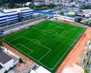 Preview wallpaper football field, football, field, aerial view