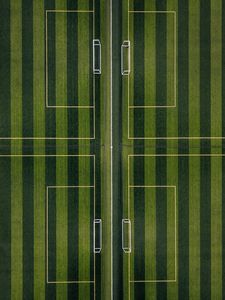 Preview wallpaper football field, top view, minimalism