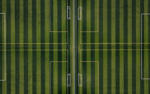 Preview wallpaper football field, top view, minimalism