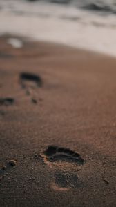 Preview wallpaper footprint, sand, beach
