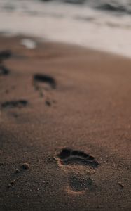 Preview wallpaper footprint, sand, beach