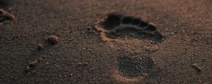 Preview wallpaper footprint, sand, beach