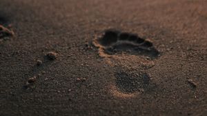 Preview wallpaper footprint, sand, beach