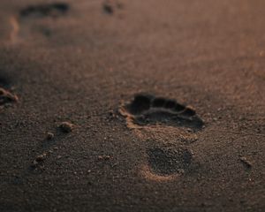 Preview wallpaper footprint, sand, beach