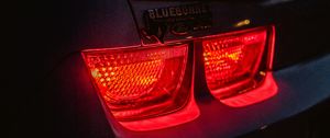 Preview wallpaper ford, car, lights, backlight, red