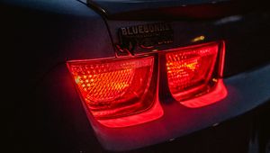 Preview wallpaper ford, car, lights, backlight, red