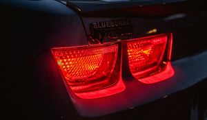 Preview wallpaper ford, car, lights, backlight, red