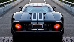 Preview wallpaper ford, car, rear view, black