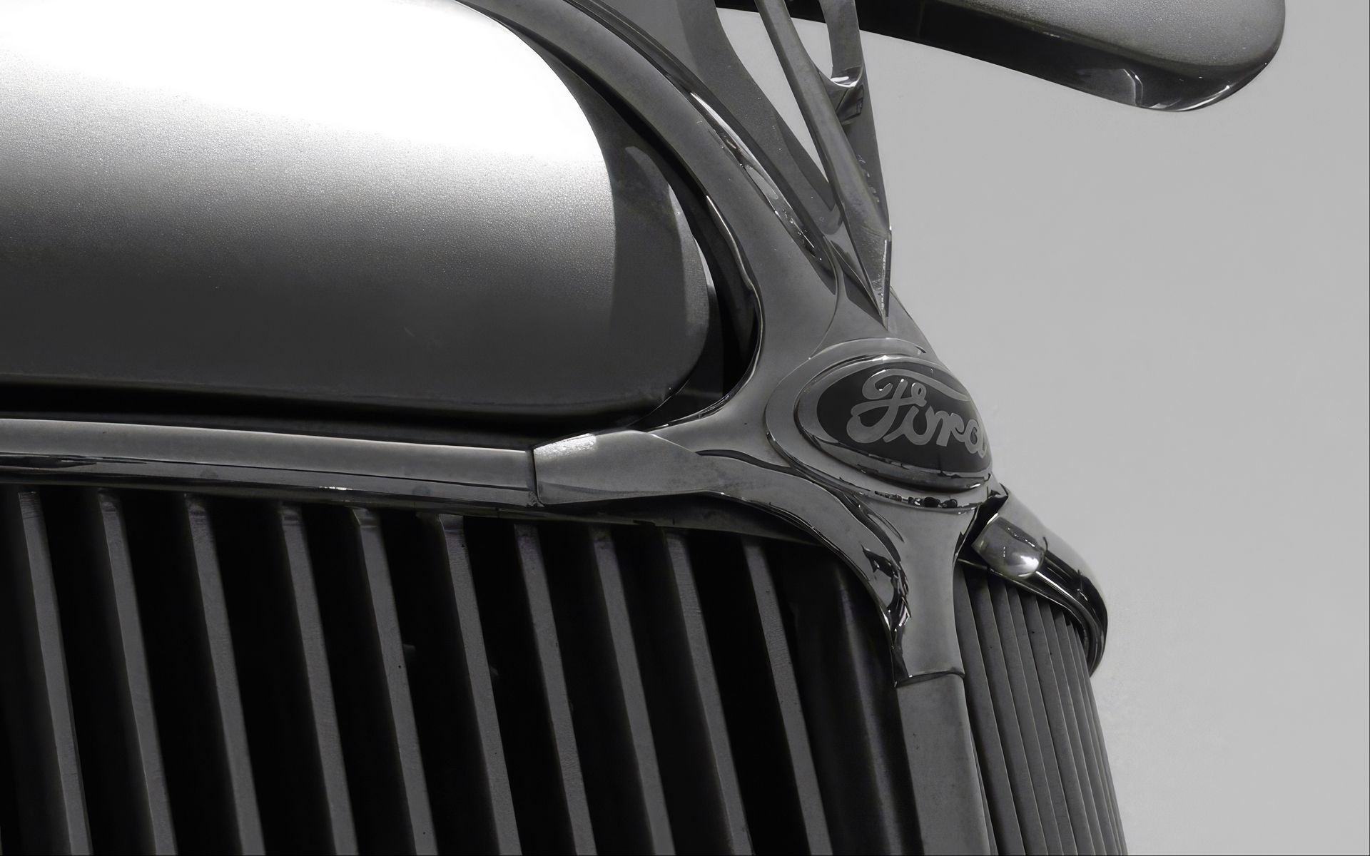 1920x1200 Wallpaper ford, car, retro, bw
