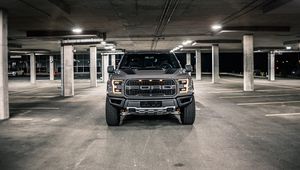 Preview wallpaper ford f-150, ford, vehicle, suv, gray, front view