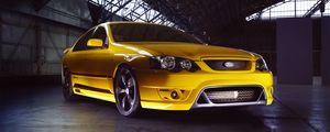 Preview wallpaper ford falcon, fpv, f6, yellow, side view