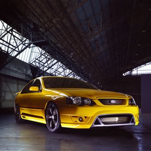 Preview wallpaper ford falcon, fpv, f6, yellow, side view